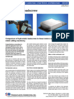 Comparison Hydrostatic Leadscrews Linear Motors and Ballscrews