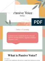 Understanding Passive Voice