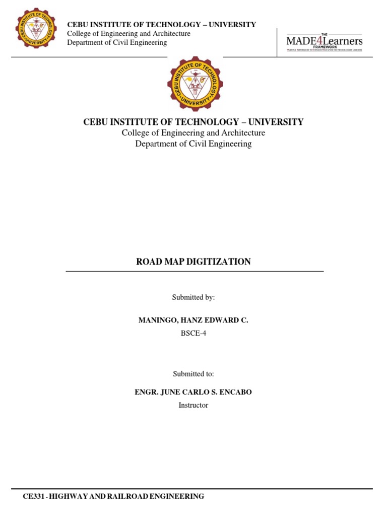 Road Map Digitization Project Report | PDF