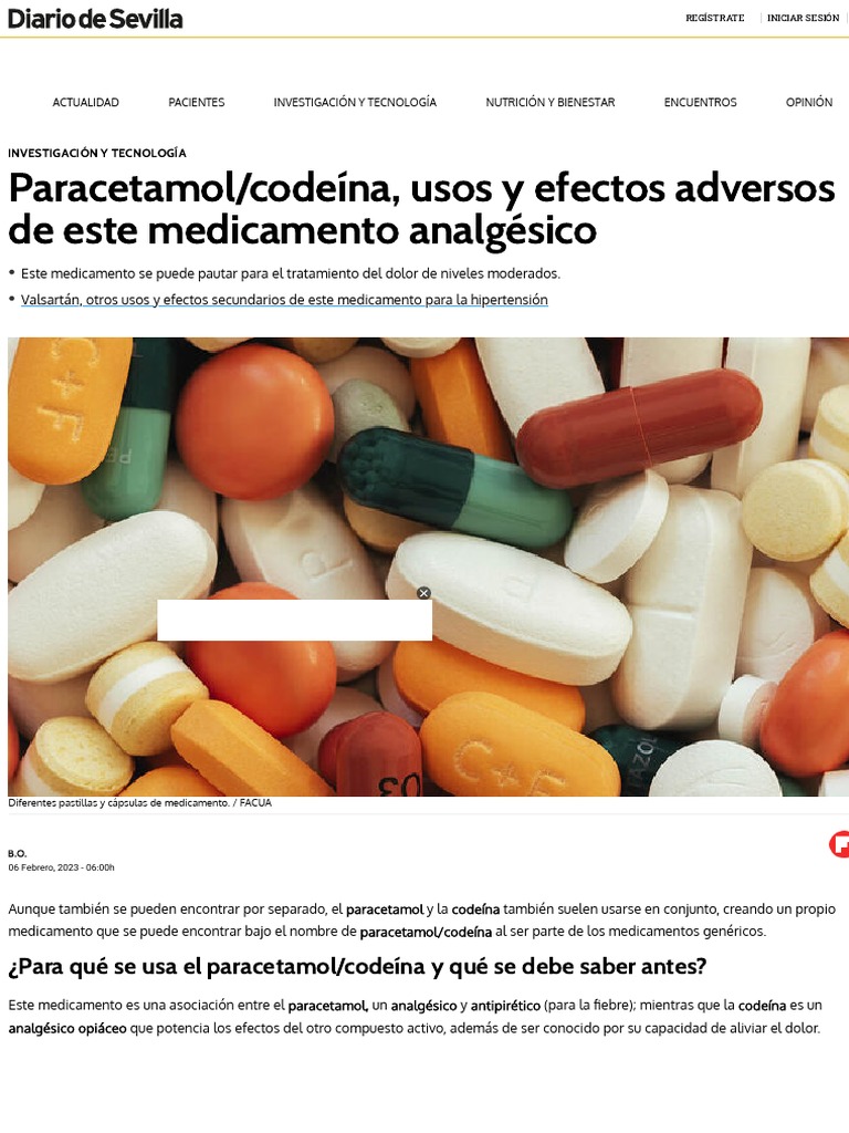 Codeina | PDF | Medicamentos con receta | Efecto adverso