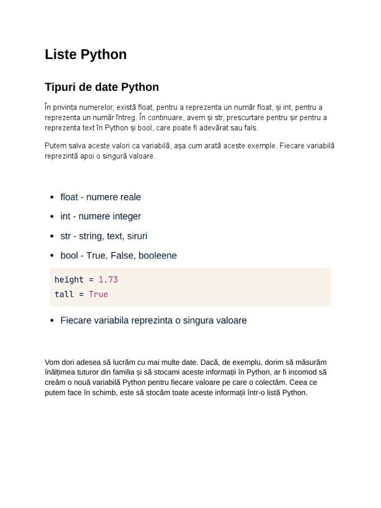 Liste python pdf