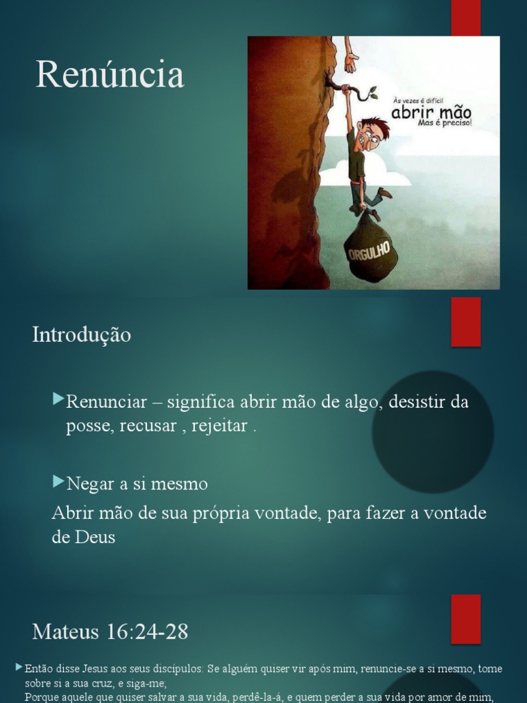 Significado e Exemplos de Renúncia Bíblica | PDF
