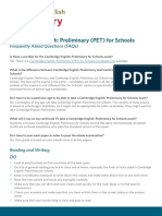 248529 Cambridge English Preliminary for Schools Faqs