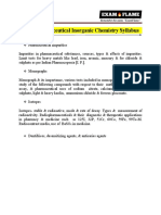 GPAT Pharmaceutical Inorganic Chemistry Syllabus