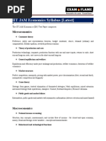 IIT JAM Economics Syllabus