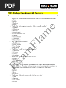 NDA Biology Questions With Answers