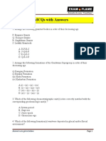 Stratigraphy MCQs With Answer