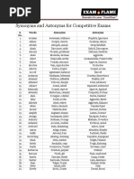 100 Examples of Synonyms and Antonyms Vocabulary | PDF