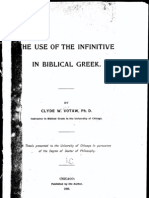 Use of The Infinitive in Biblical Greek - VOTAW