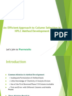 Column Selection in HPLC Method Development