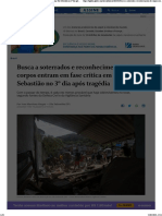 Busca A Soterrados e Reconhecimento de Corpos Entram em Fase Crítica em São Sebastião No 3º Dia Após Tragédia Brasil O Globo