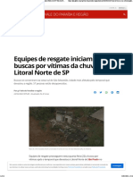 Equipes de Resgate Iniciam 4º Dia de Buscas Por Vítimas Da Chuva No Litoral Norte de SP Vale Do Paraíba e Região G1