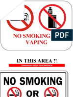 No Smoking or Vaping