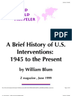 A Brief History of U.S. Interventions - 1945 To The Present - William Blum