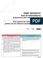 Seqüenciació Dels Criteris D'avaluació Del Cicle Superior de l'EP I El Primer Curs de l'ESO de L'àrea de Matemàtiques