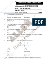 Physics - DPP 3 - Mathematical Tools & Vector - IIT - 14-04-2020