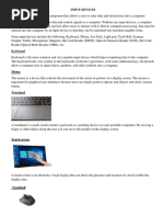 Year 10-Ict-First Term-Input Devices