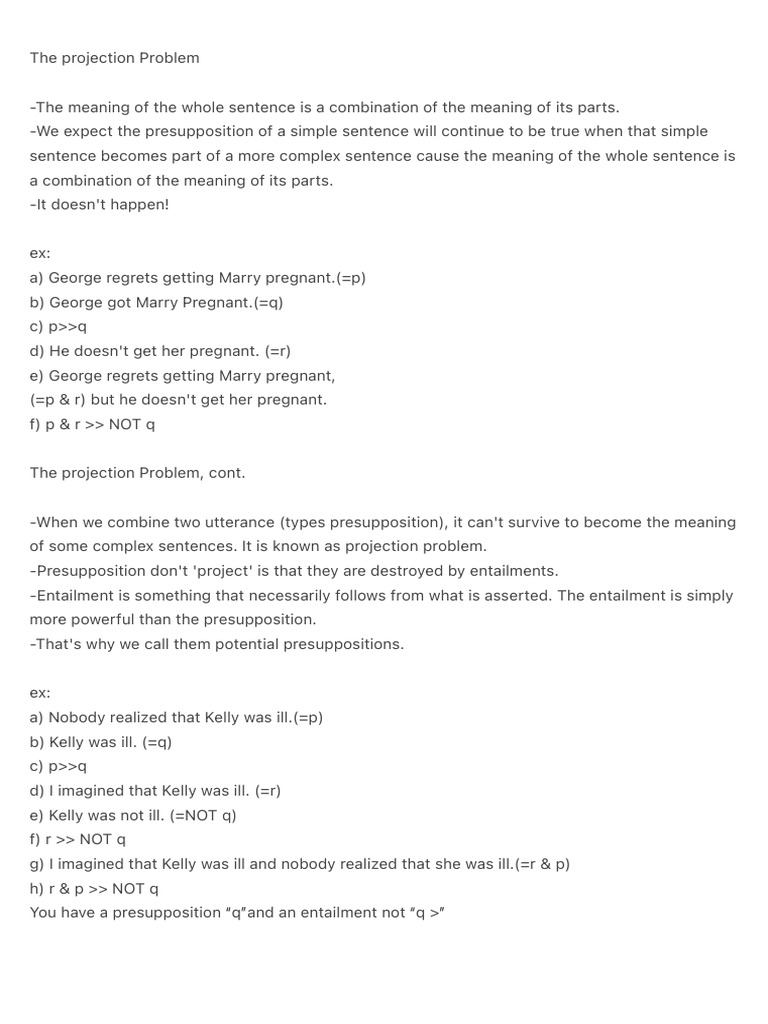 The Projection Problem PDF