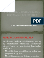 Kepribadian Pembicara Dan Kecemasan Beretorika 2022