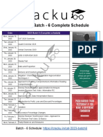 CAT 2023 Batch 6 Complete Schedule