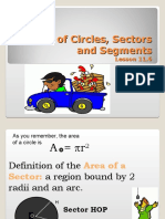 Geometry 11.6 Area of Circles Sectors and Segments