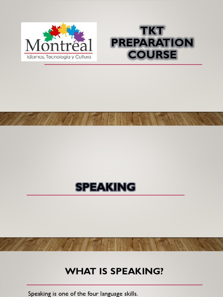 TKT Speaking Preparation Course Guide | PDF | Speech | Fluency