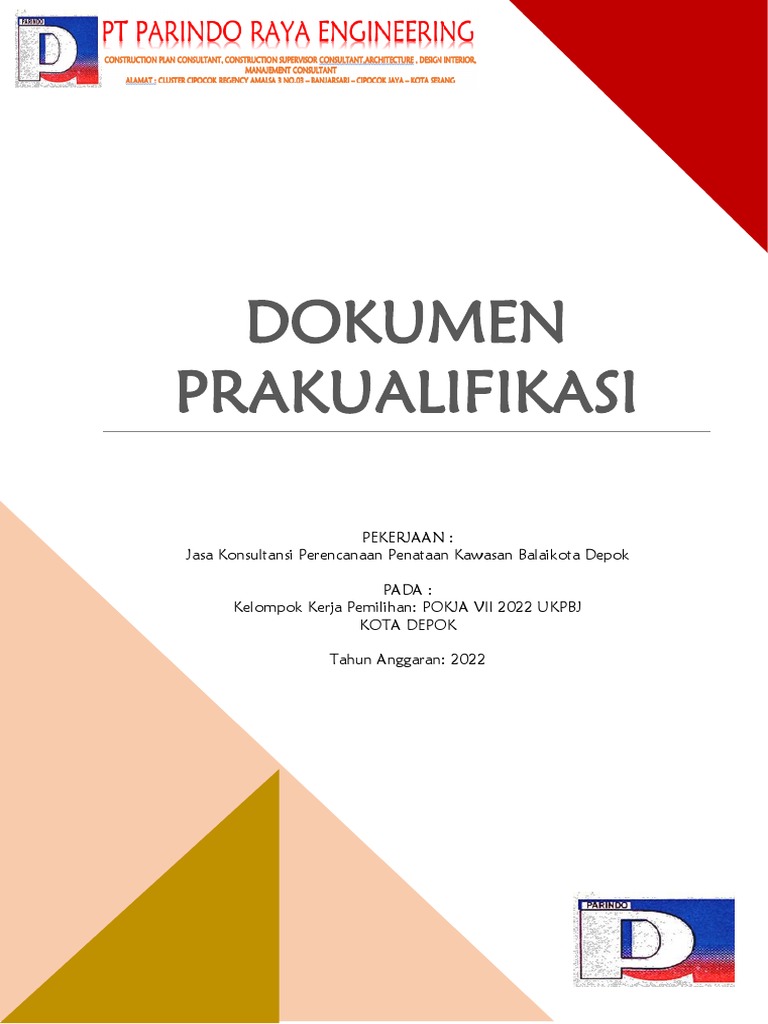 Prakualifikasi PT Parindo Raya Engineering | PDF
