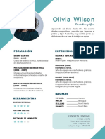 CV Currículum Vitae Elegante y Corporativo Verde y Blanco