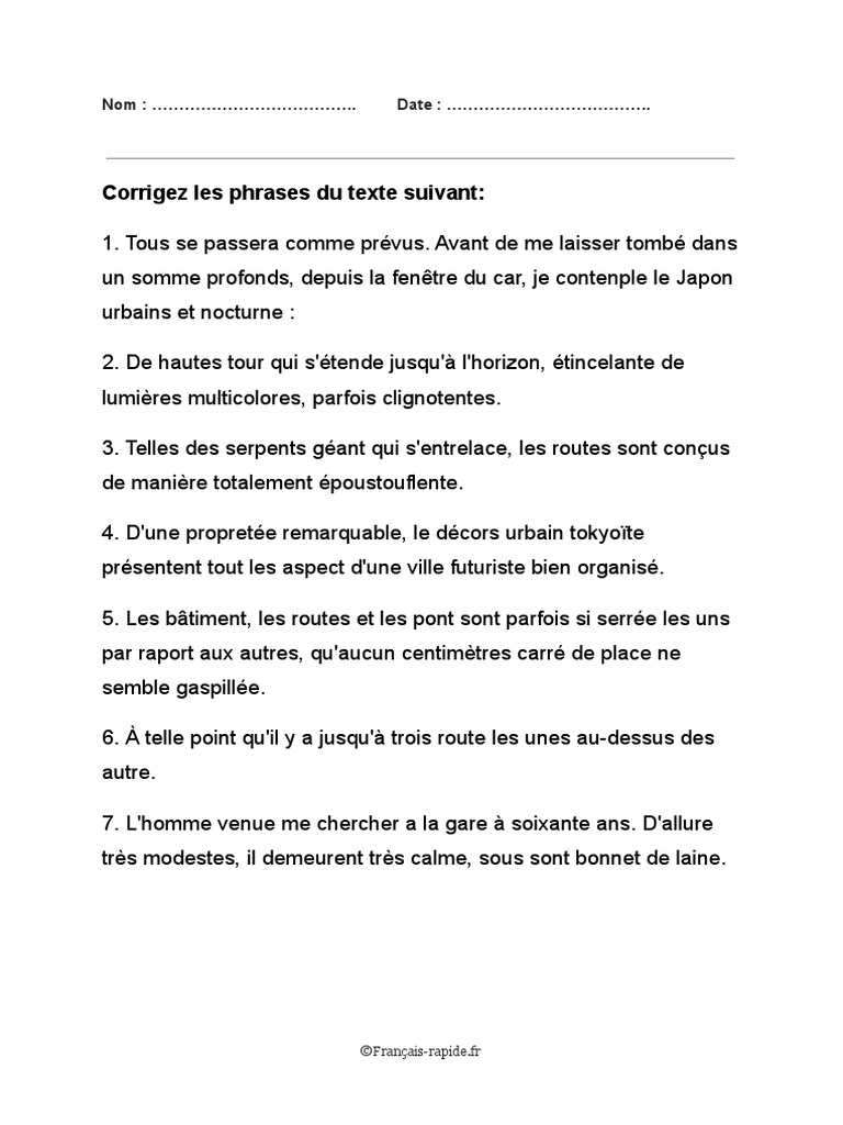 Dictée Fautes 0 PDF