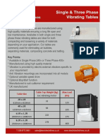 Single Three Phase Vibrating Table