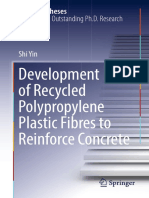 Development of Recycled Polypropylene Plastic Fibres To Reinforce Concrete