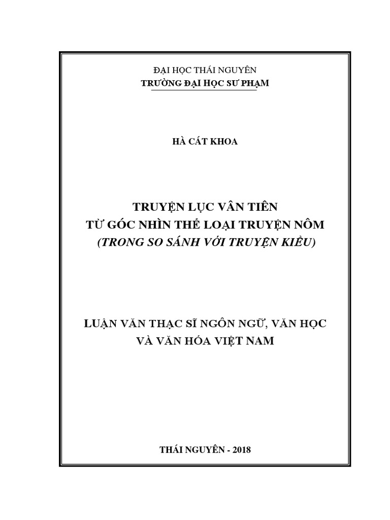 Truyen luc van tien tu goc nhin the loai truyen nom trong so sanh voi