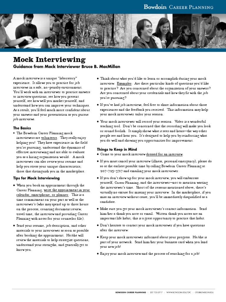 Mock Interviews Pdf – Job Interview Questions List Pdf – CTMLAE