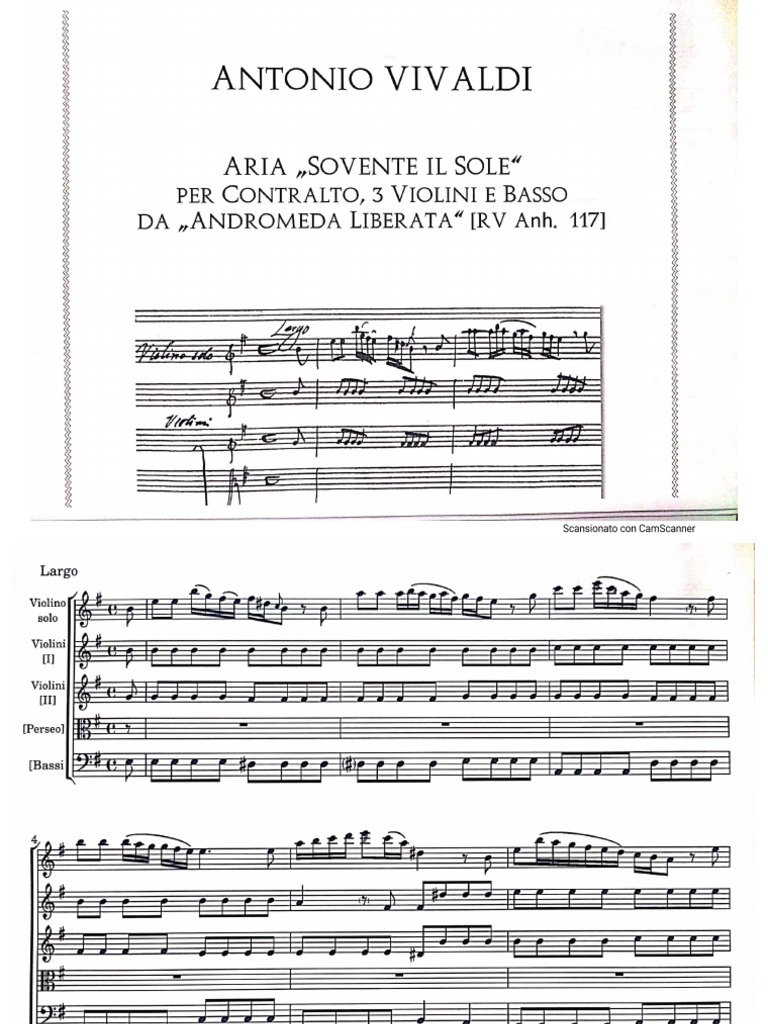 Sovente Il Sole Vivaldi PDF