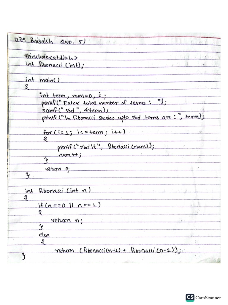 Recursive Function in C | PDF