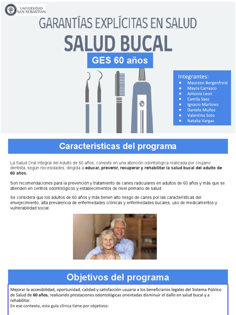 Salud Oral Integral para Adultos de 60 Años | PDF
