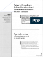 Retours D'expérience de L'amélioration de Sol Par Colonnes Ballastées en Zone Sismique