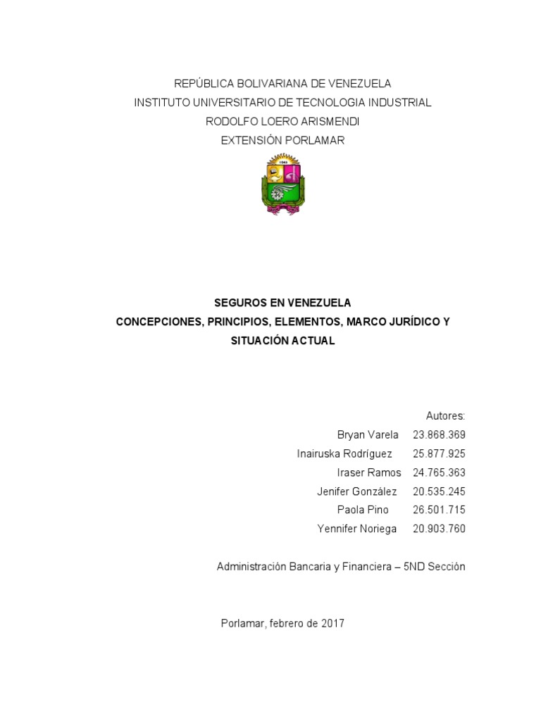 Análisis del Seguro en Venezuela | PDF | Seguro | Reaseguro