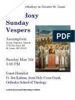 Orthodoxy Sunday Vespers