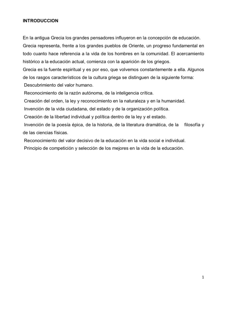 Historia de la Educación en Grecia | PDF | Antigua Grecia | Aristóteles
