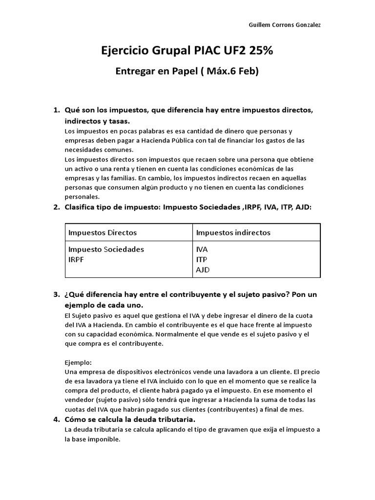 Ejercicio grupal piac uf2 v1 pdf impuestos factura