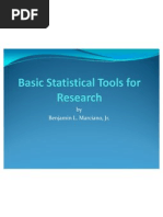 Basic Statistical Tools For Research