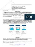 Atividade Pratica Semanal 08 - ICeMat - Produção e Processamento de Materiais - Parte 3 - Polímeros - ENUNCIADO