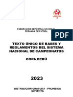 Texto Unico de Bases y Reglamentos Del Sistema Nacional de Campeonatos Copa Peru 2023 - Aprobado