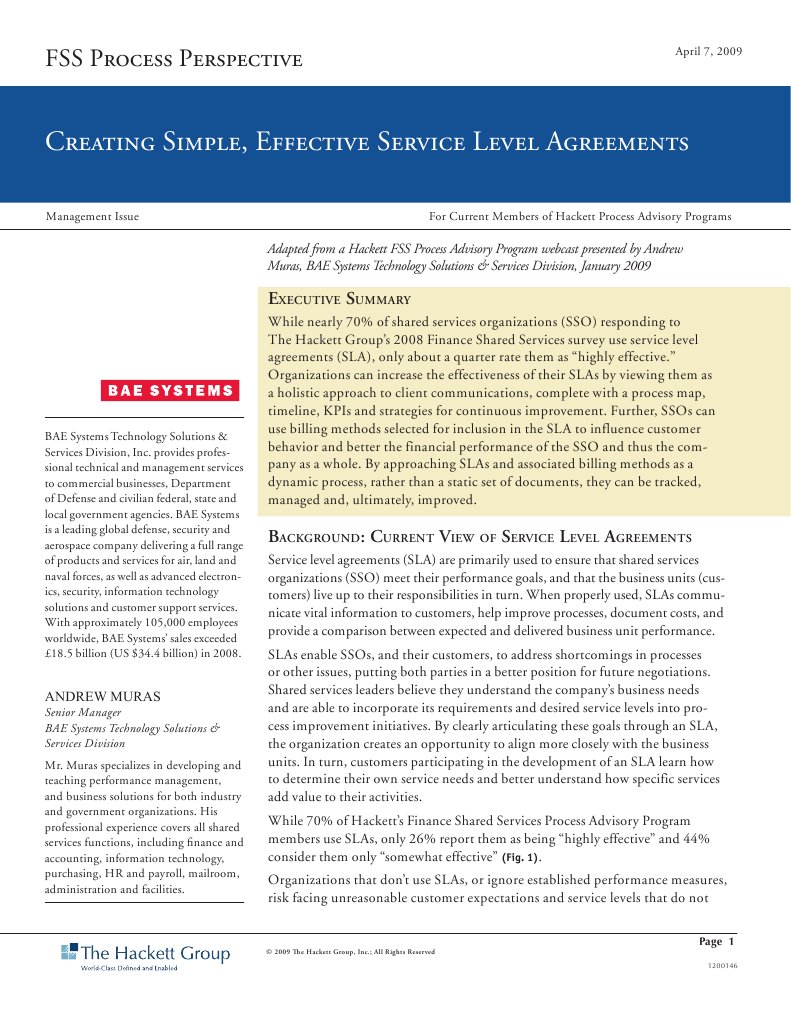 Creating Simple Effective SLAs | PDF | Service Level Agreement | Pricing