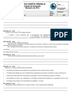 Atividade de Geografia - 1º Bimestre 2015