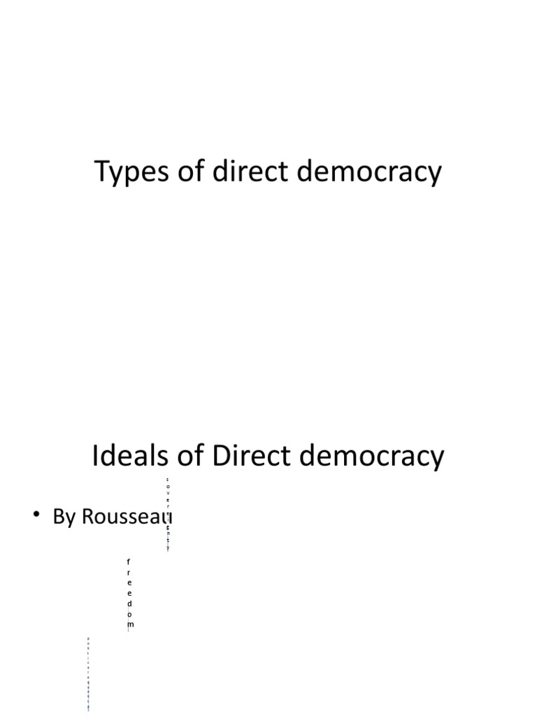 Types of Direct Democracy | PDF | History