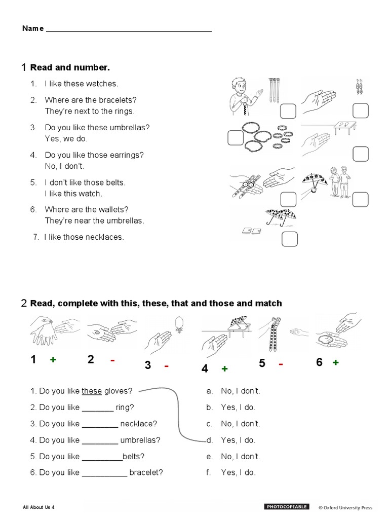 All About Us 4: Unit 3 Activities | PDF