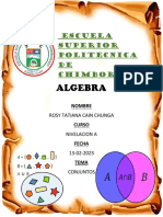 Deber de Algebra Conjuntos Rosy Cain