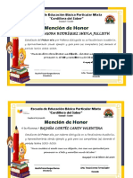 Diploma Menciones de Honor